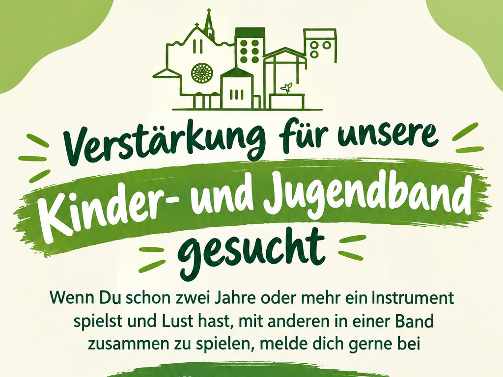 Plakat Verstärkung Kinder- und Jugendband